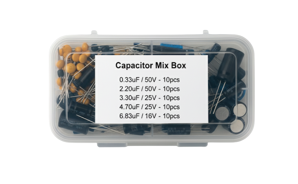 Capacitor Mix Box 0.33uf to 6.8 uf