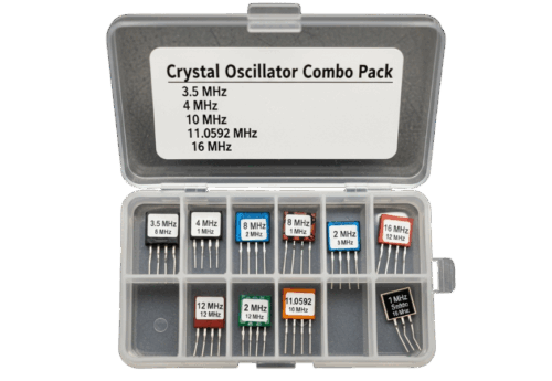 Crystal Oscillator Combo Pack – 3.5 to 16 MHz (7 Frequencies Crystal Oscillator Combo Pack – 3.5 to 16 MHz (7 Frequencies