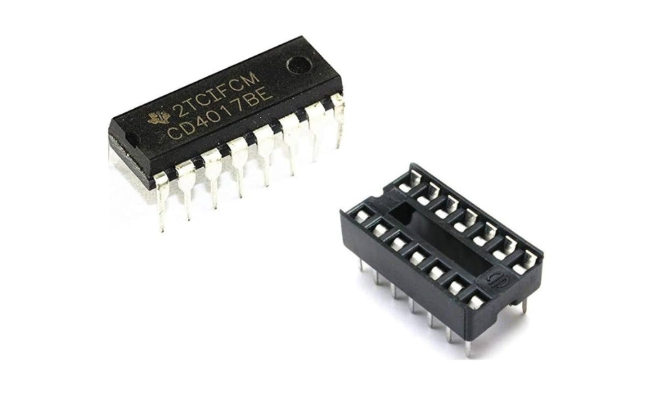 IC 4017 – Decade CounterDivider with 10 Decoded Outputs (Pack of 2)