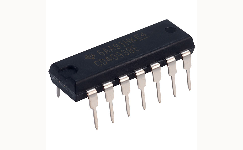 IC 4093 – Quad 2-Input NAND Gate with Schmitt Trigger (Pack of 2) -51%