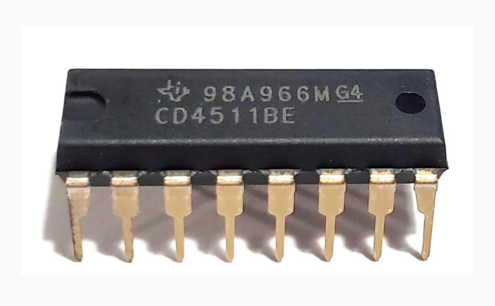 IC CD4511 – BCD to 7-Segment LatchDecoderDriver (Pack of 2)