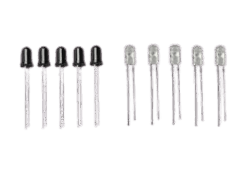 IR Pair (5 IR LED + 5 Photo Diode) Essential Components for Infrared Detection IR Pair (5 IR LED + 5 Photo Diode) Essential Components for Infrared Detection