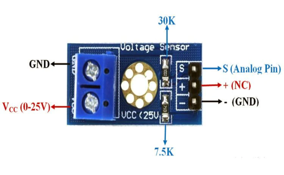 Voltage Detection Sensor Module 25V